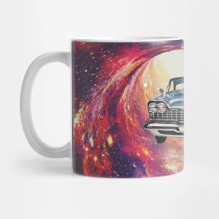 Spacial trip collage art Mug